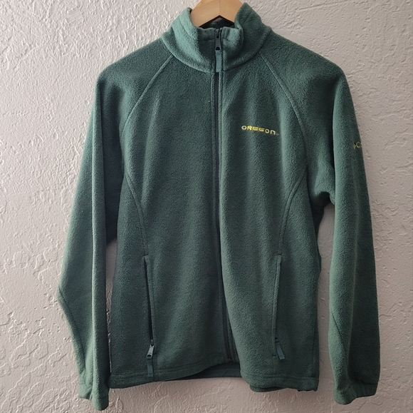 Columbia Oregon Ducks Fleece Jacket Size Small - Picture 1 of 6